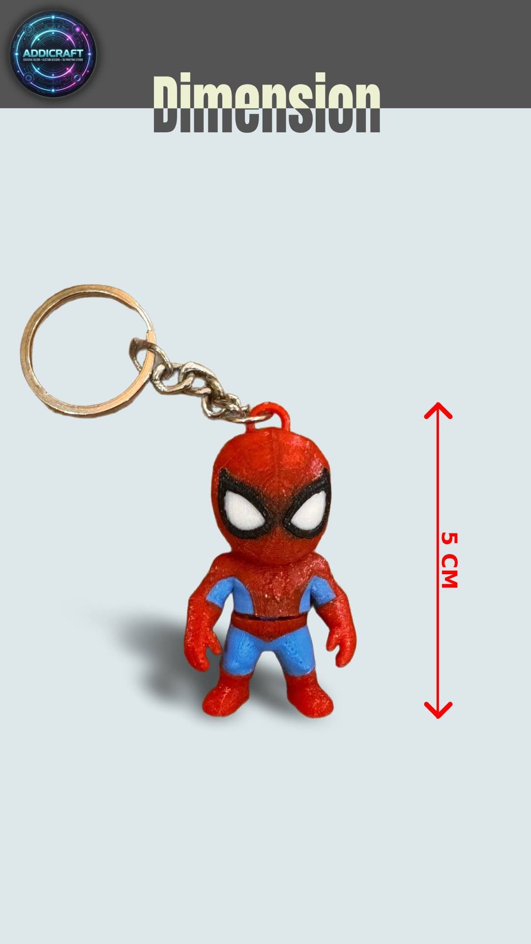 🕷️ Flexi Superhero-Inspired Keychain