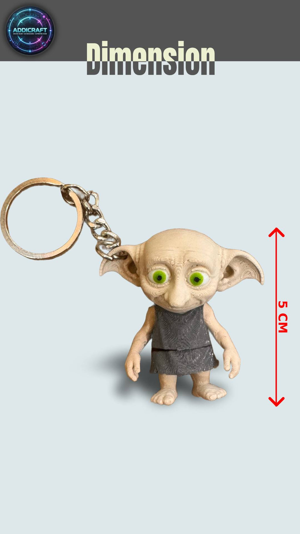 ✨ Flexi Magical Elf-Inspired Keychain
