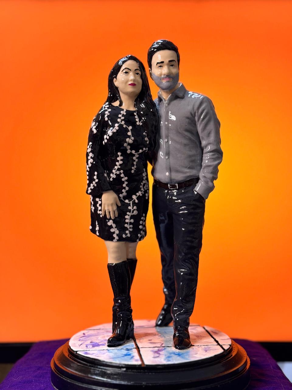 Custom 3D Resin Miniature Figurine – Personalized Human, Couple & Pet Statue | Handcrafted Premium Keepsake Gift