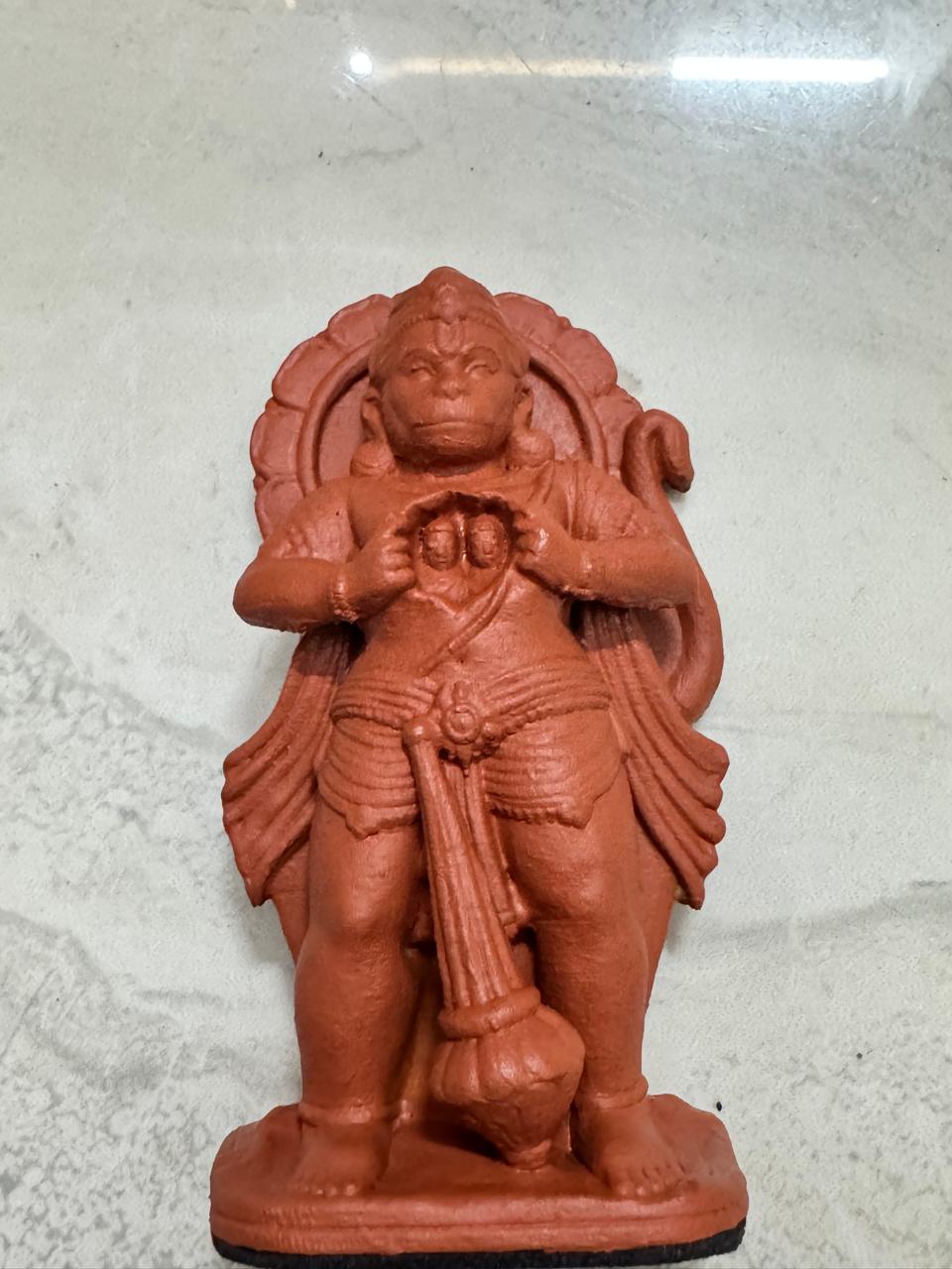 Lord Hanuman Car Dashboard Idol (10 cm) – Divine Ram Bhakt Hanuman Ji Murti with Gada | Premium Spiritual Dashboard Décor for Car, Home & Office