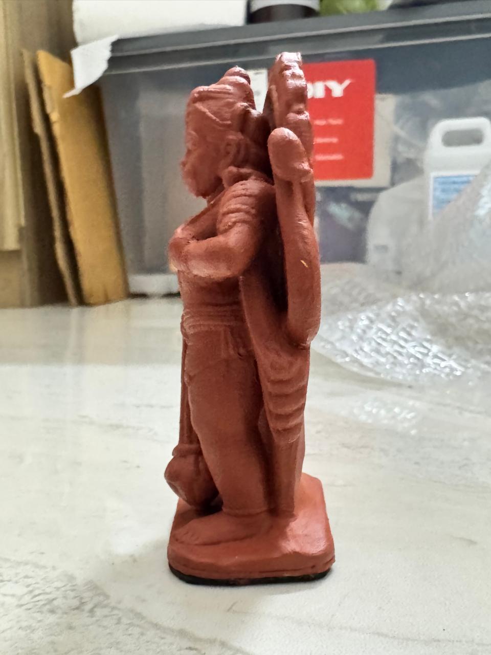 Lord Hanuman Car Dashboard Idol (10 cm) – Divine Ram Bhakt Hanuman Ji Murti with Gada | Premium Spiritual Dashboard Décor for Car, Home & Office