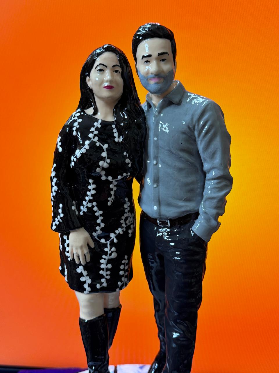 Custom 3D Resin Miniature Figurine – Personalized Human, Couple & Pet Statue | Handcrafted Premium Keepsake Gift
