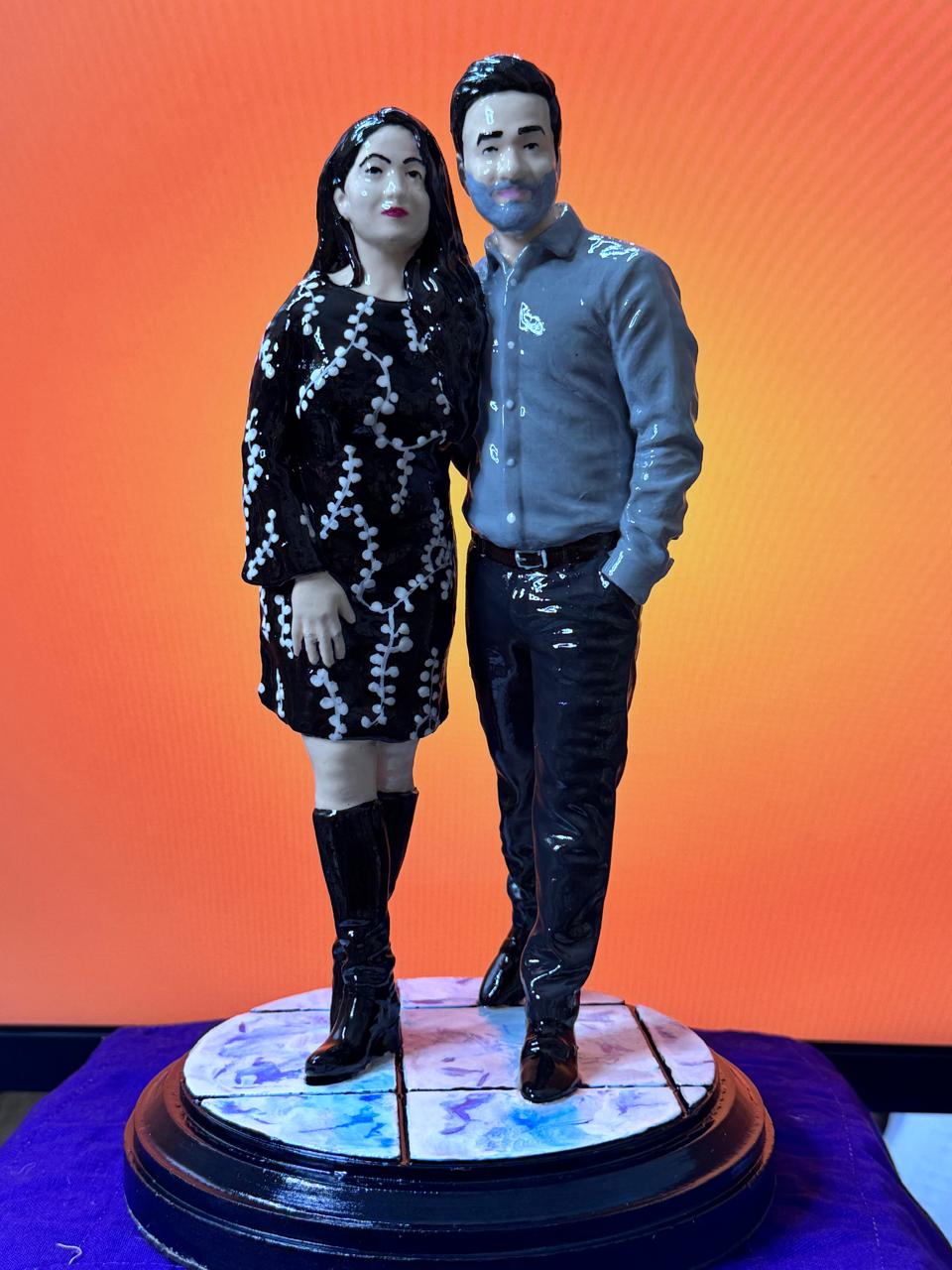 Custom 3D Resin Miniature Figurine – Personalized Human, Couple & Pet Statue | Handcrafted Premium Keepsake Gift