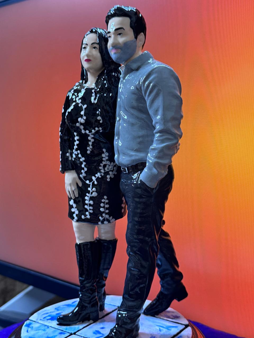 Custom 3D Resin Miniature Figurine – Personalized Human, Couple & Pet Statue | Handcrafted Premium Keepsake Gift