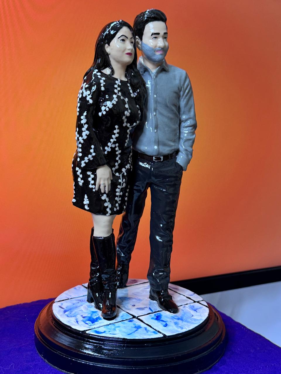 Custom 3D Resin Miniature Figurine – Personalized Human, Couple & Pet Statue | Handcrafted Premium Keepsake Gift