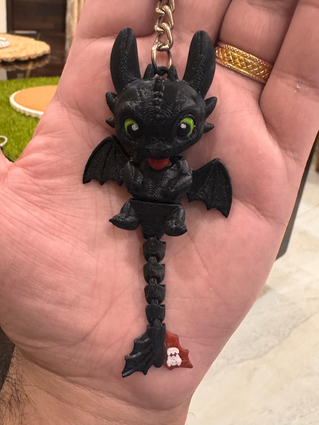 🐉 Flexi Night Dragon-Inspired Keychain
