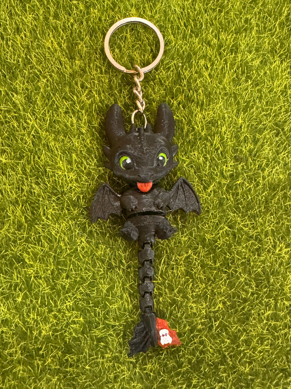 🐉 Flexi Night Dragon-Inspired Keychain
