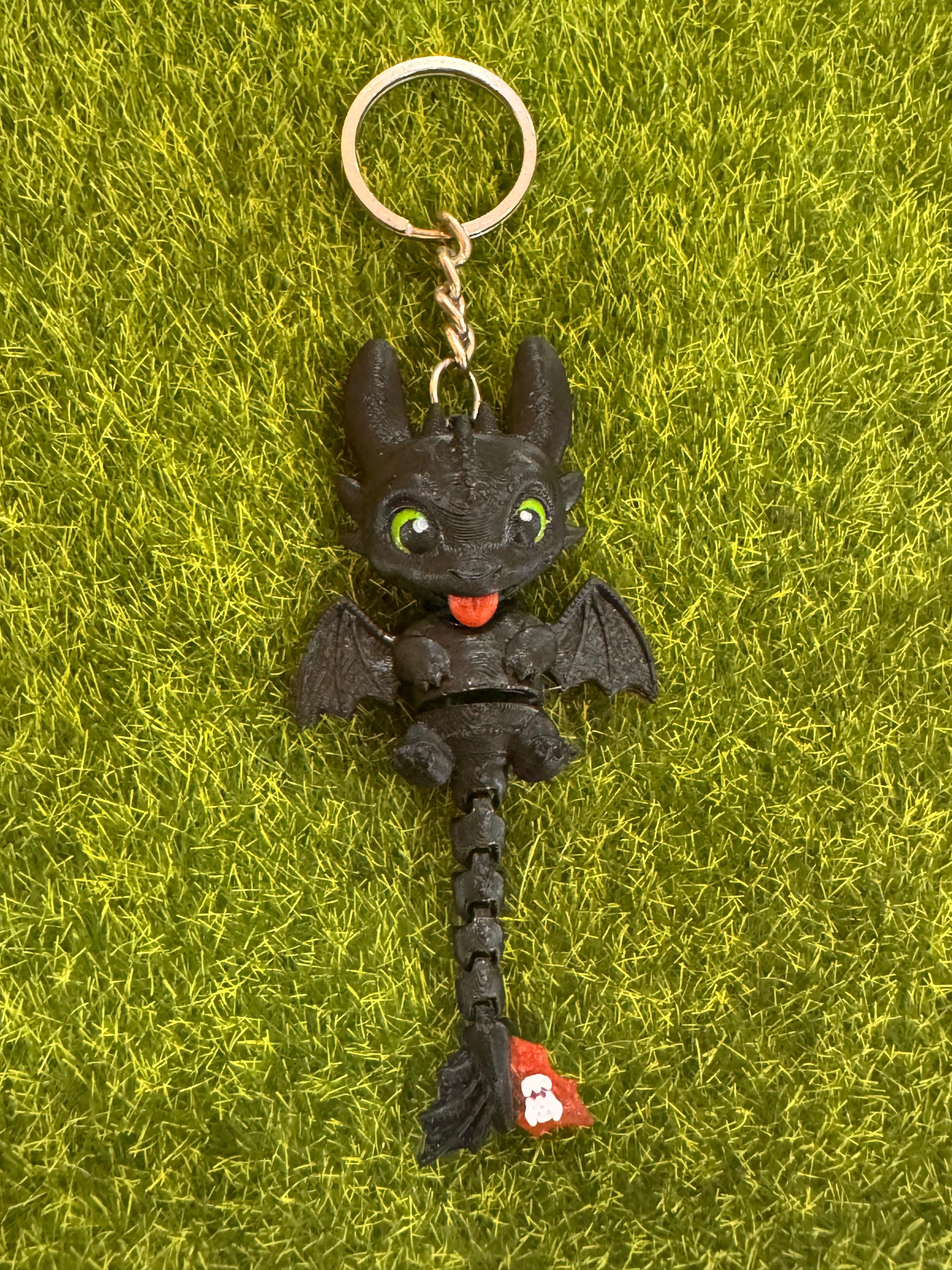 🐉 Flexi Night Dragon-Inspired Keychain