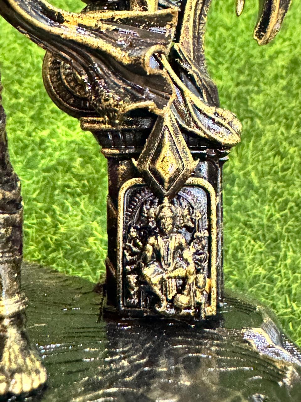 Divine Lord Hanuman Idol with “Jai Shree Ram” Arch – Premium Antique Finish Decorative Murti | Spiritual Home & Office Décor