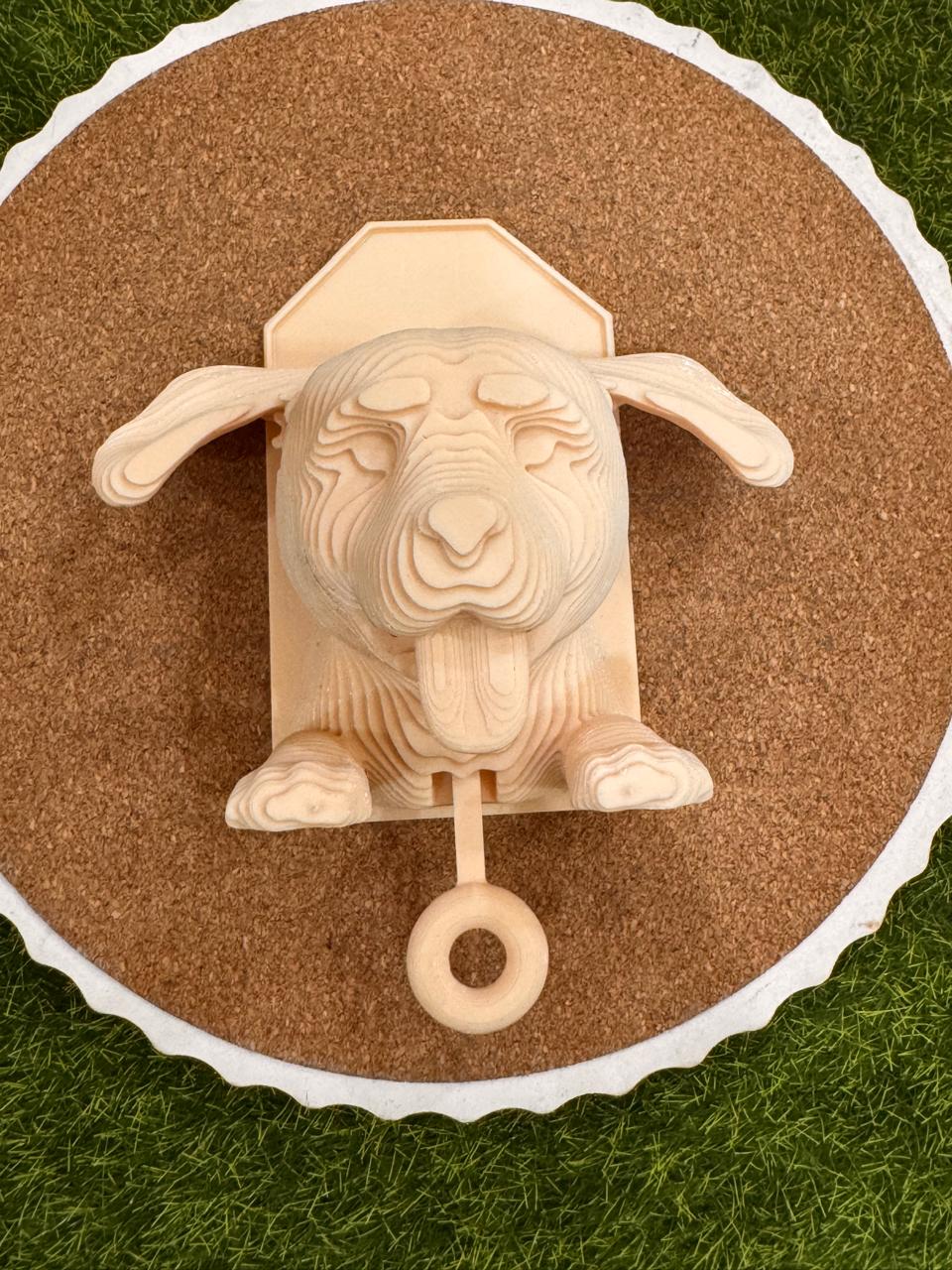 Interactive 3D Printed Dog Key Chain – Cute Moving Ears Pet Keyring & Bag Charm