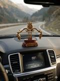 Jai Shri Shyam Divine Dashboard Idol – Premium Khatu Shyam Ji Symbol with Mor Pankh Motif | Spiritual Car Dashboard & Home Décor
